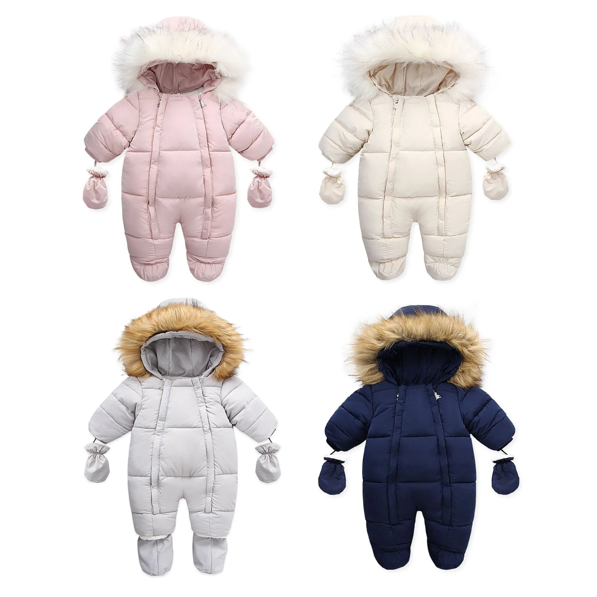 Baby Winter Snowsuit with Hood for Full Body Warmth