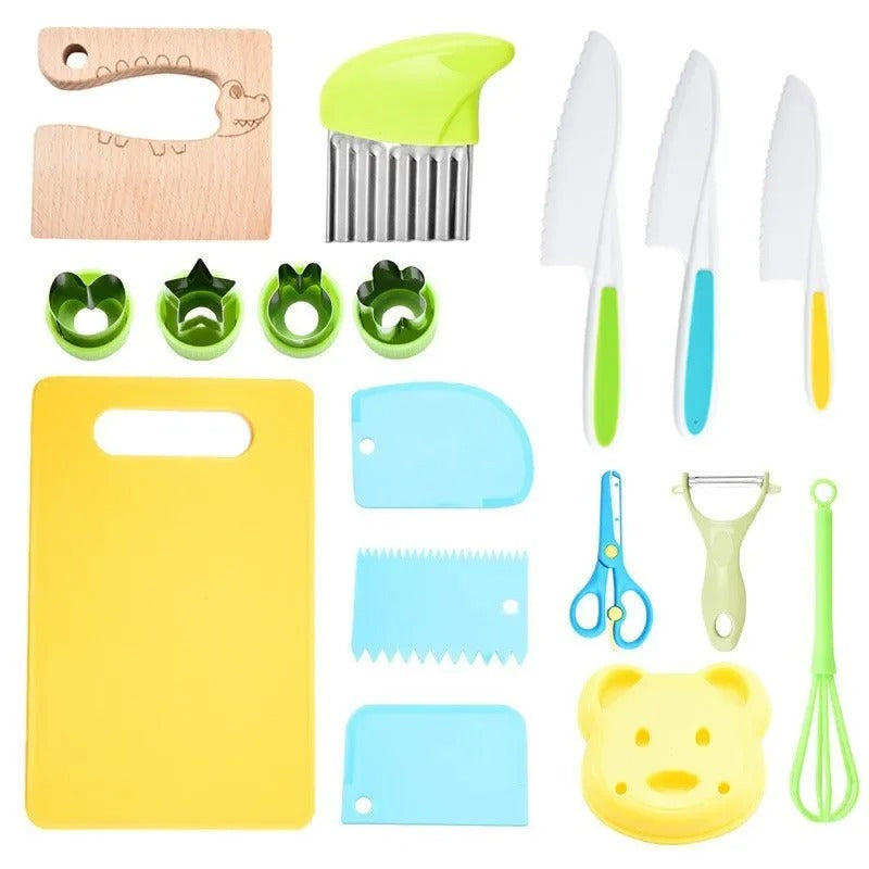 Kids Kitchen Learning Tool Set for Cooking Skills and Hands On Practice