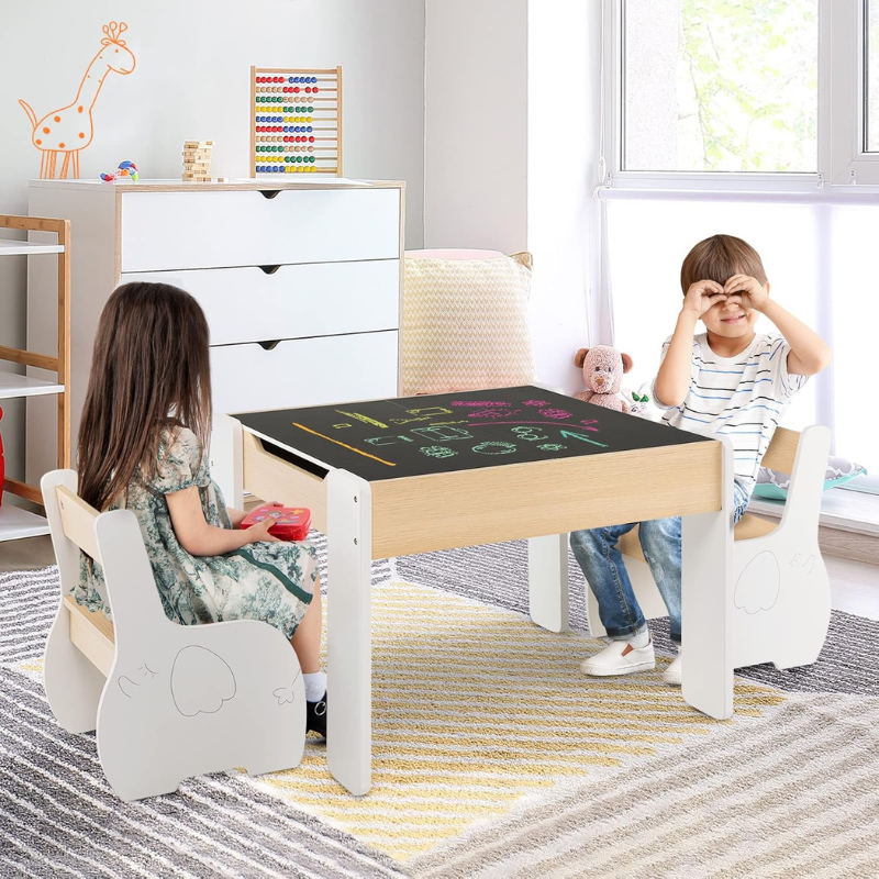 Multifunctional Kids Activity Table Set for Learning and Play