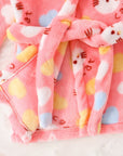 Pink Floral Hooded Kids Bathrobe